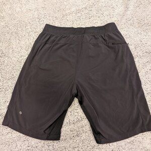 Lululemon Men's T.H.E. Linerless Shorts 9" Large Black Gym Athleisure Fitness